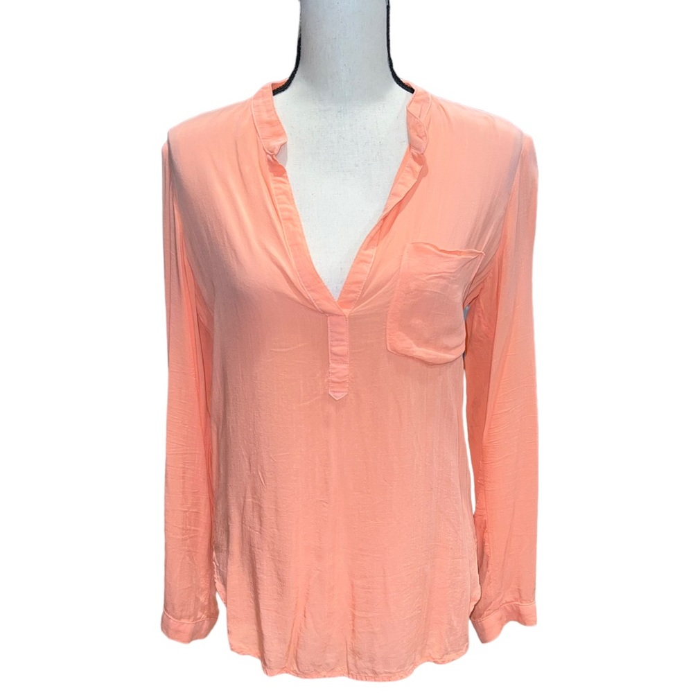 Bella Dahl Orange Coral Lightweight Blouse